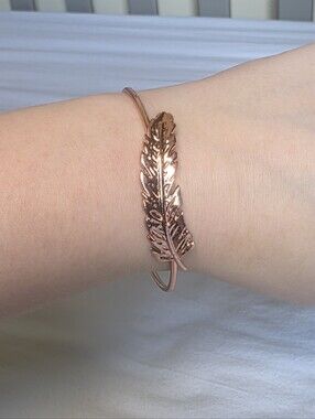 Rose Gold Feather Cuff Bracelet Unbranded